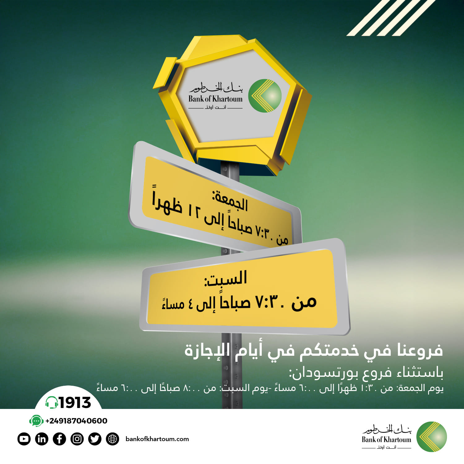 فروع بنك الخرطوم العاملة